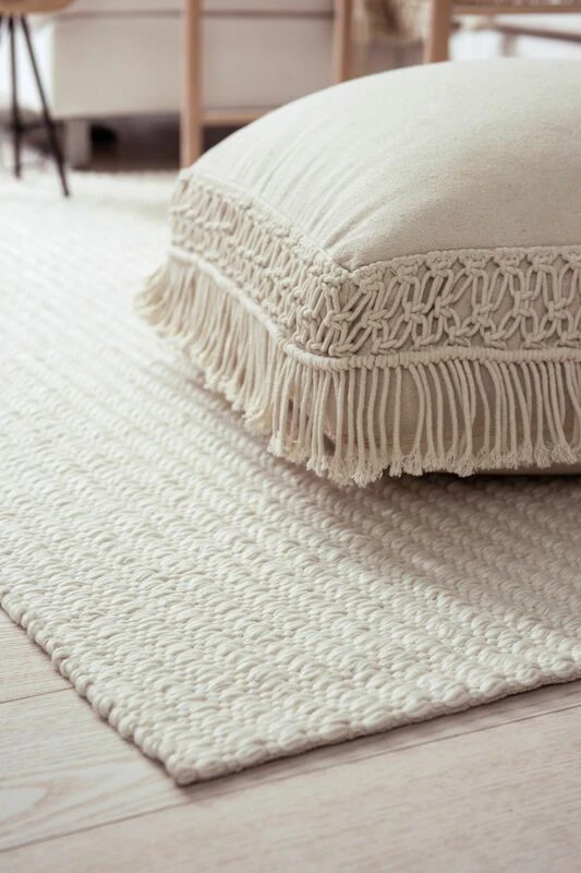 Fanni K Macrame Lattiatyyny 60x60 Cm Luonnonvalkoinen - Image 4