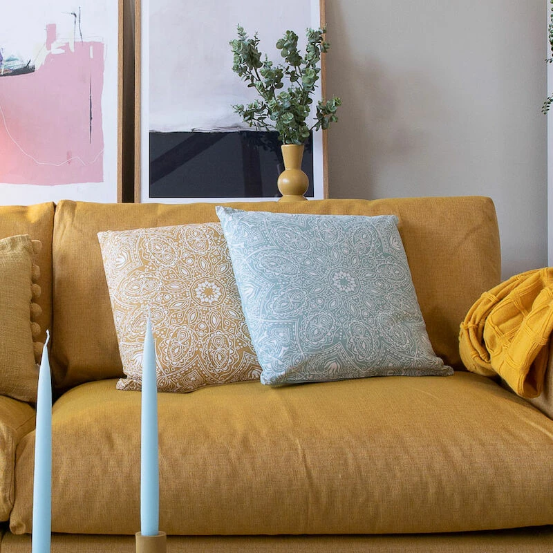 4Living Mandala Koristetyyny Sinapinkeltainen 45x45 Cm - Image 4