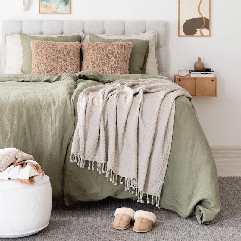 4Living Waffle Torkkupeitto 130x160 Cm Valkoinen - Image 2