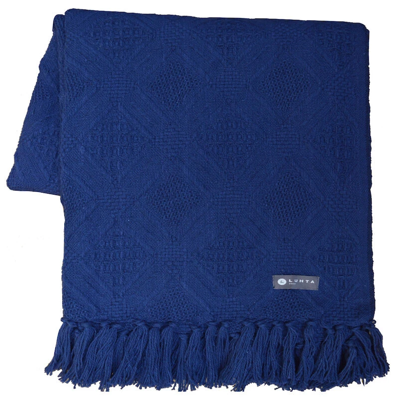 Luhta Vehnä Torkkupeitto 125x150 Cm Laivastonsininen - Image 2