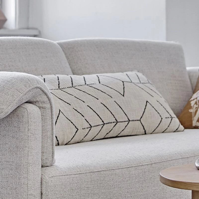 Bloomingville Fanni Koristetyyny 90x35 Cm Luonnonväri/musta - Image 2