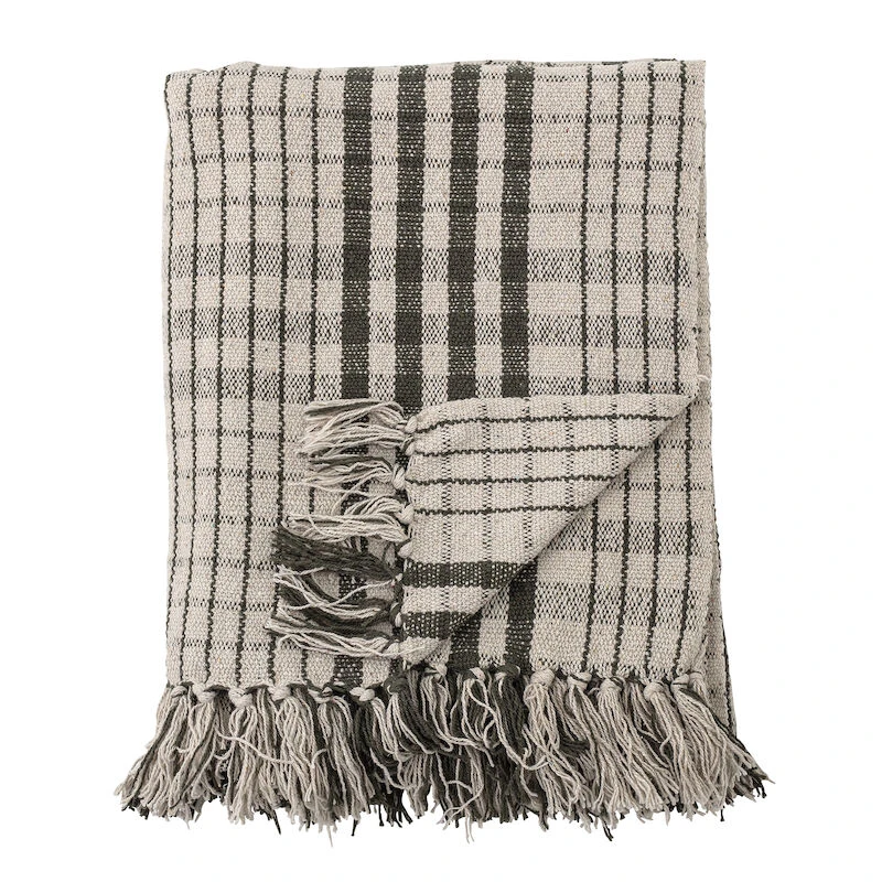 Bloomingville Fryd Torkkupeitto 130x160 Cm Luonnonväri/vihreä