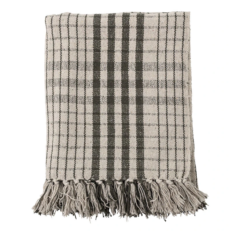 Bloomingville Fryd Torkkupeitto 130x160 Cm Luonnonväri/vihreä - Image 2