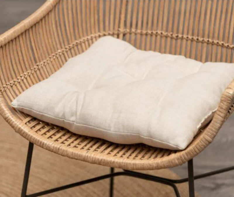 Fanni K Pellava Istuintyyny 38x38 Cm Tummanharmaa - Image 4