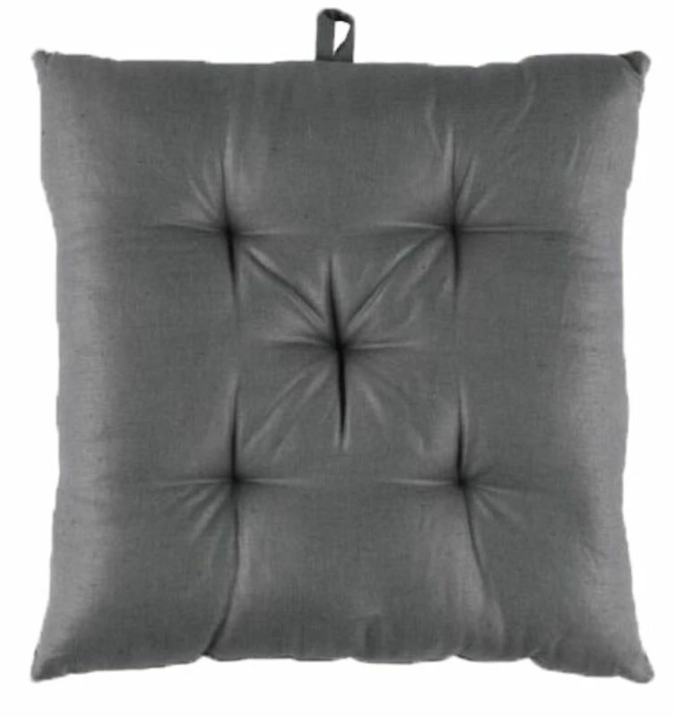 Fanni K Pellava Istuintyyny 38x38 Cm Tummanharmaa - Image 3