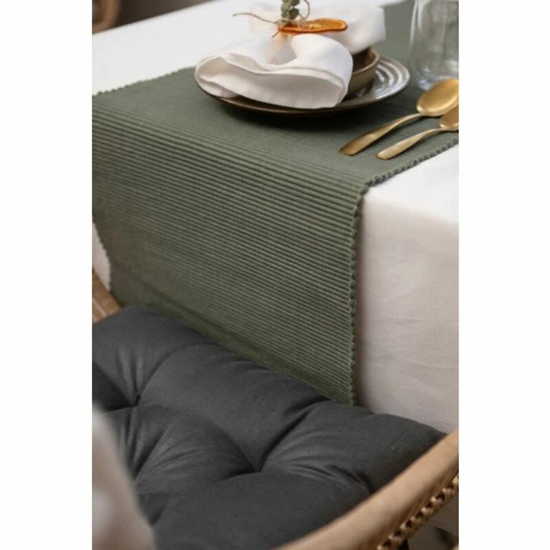 Fanni K Pellava Istuintyyny 38x38 Cm Tummanharmaa