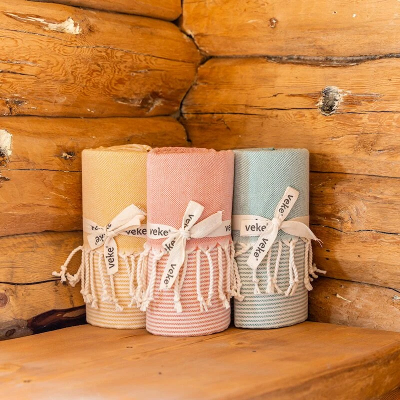 Veke Hamam Nordic Kylpypyyhe 90x150 Cm Pullon Vihreä - Image 6