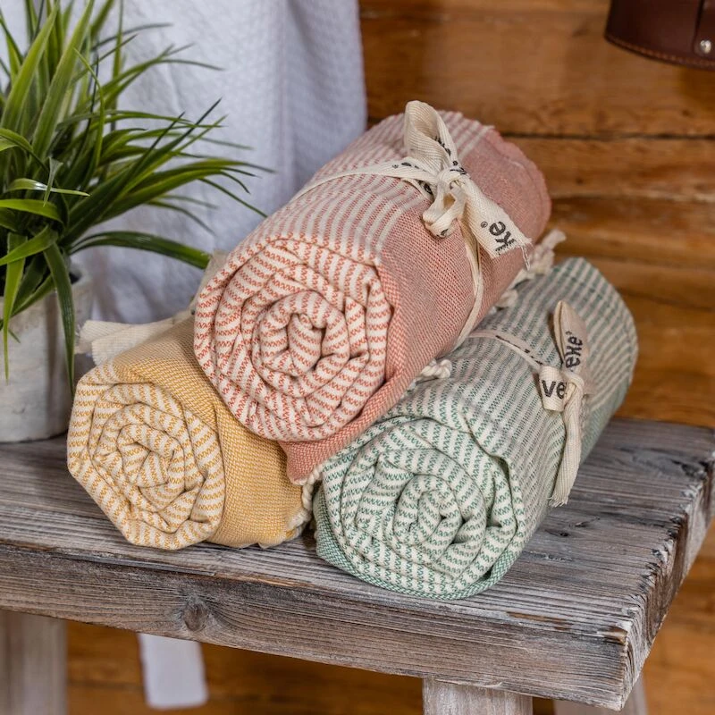 Veke Hamam Nordic Kylpypyyhe 90x150 Cm Pullon Vihreä - Image 3