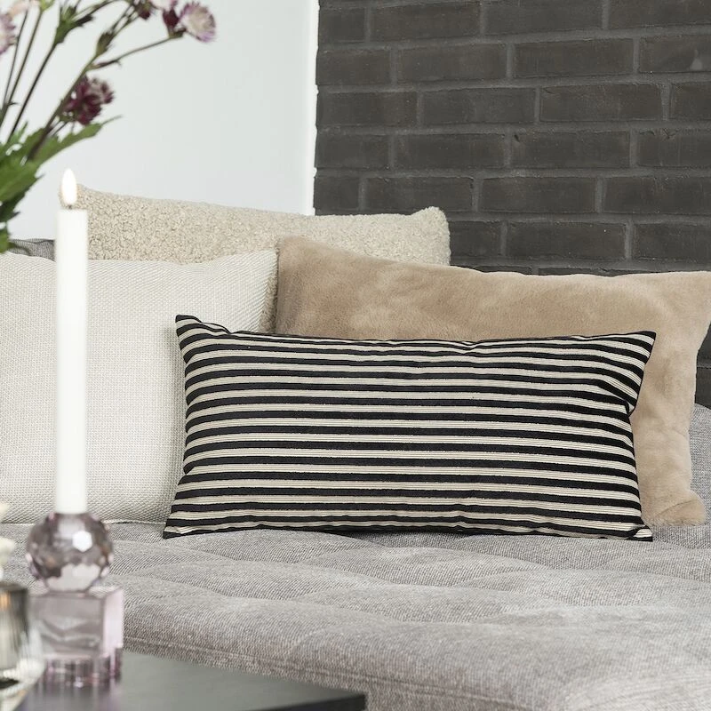House Nordic Serpa Koristetyyny 60x30 Cm Musta/beige - Image 5