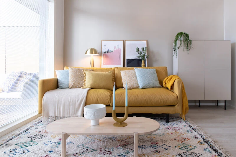 4Living Mandala Koristetyyny Sinapinkeltainen 45x45 Cm - Image 2