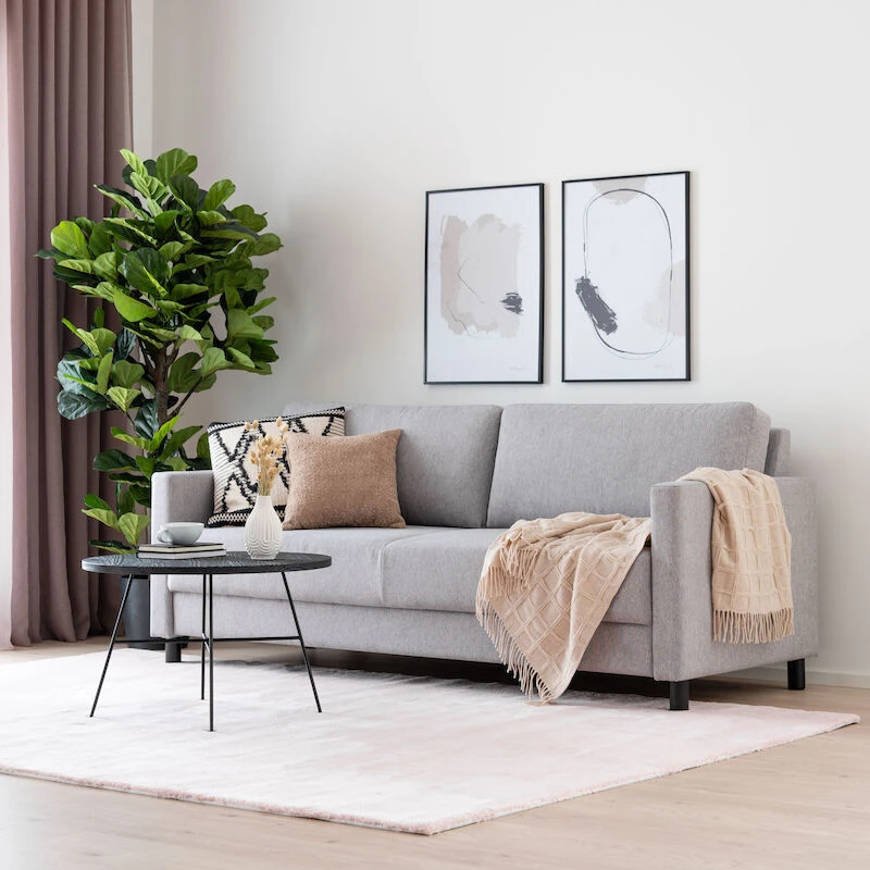 Veke Viive Koristetyyny 50x50 Cm Luonnonväri/musta