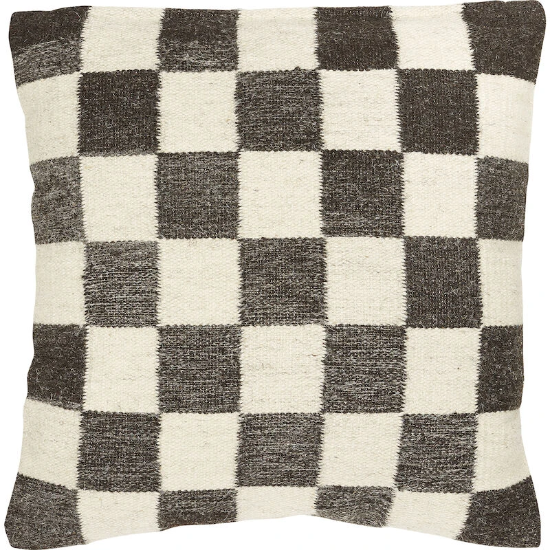 Anno Ruutu Koristetyyny 50x50 Cm Tummanruskea/luonnonvalkoinen - Image 3