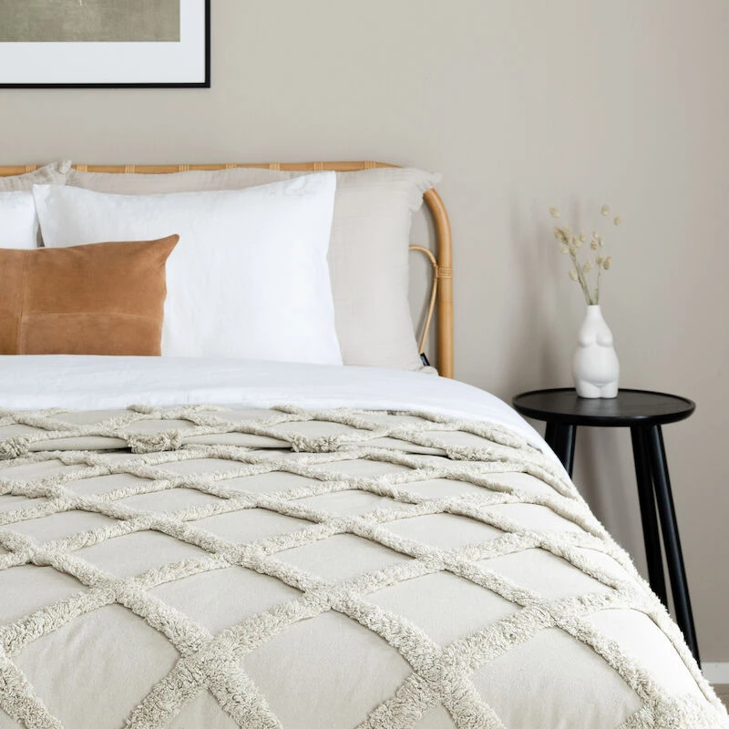 Veke Dyyni Päiväpeitto 180x260 Cm Valkoinen - Image 3