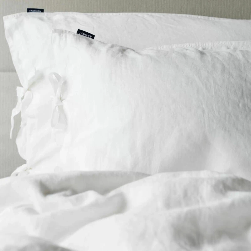 Familon Hotel Style Pellavatyynyliina 60x80 Cm Valkoinen - Image 3