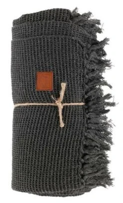 Fanni K Vohveli Torkkupeitto 130x170 Cm Tummanharmaa