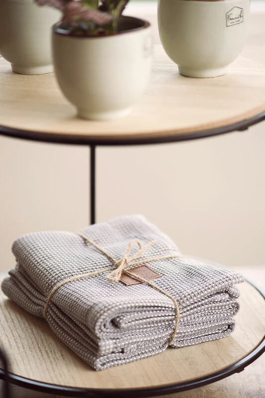 Fanni K Bamboo Keittiöpyyhe 2 Kpl Harmaa 50x70cm