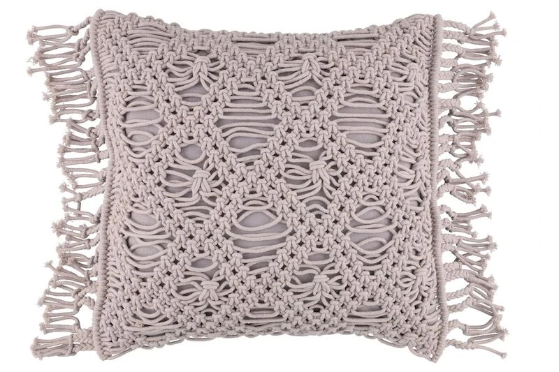 Fanni K Makramee Koristetyyny 45x45 Cm Harmaa - Image 2