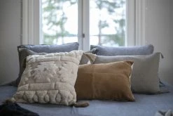 Fanni K Mokkanahkakoristetyyny 40x60 Cm Vaaleanruskea