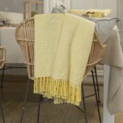 Fanni K Porvoo Torkkupeitto 130x170 Cm Voinkeltainen