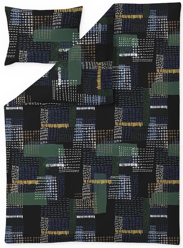 Finlayson Rakastettu Pussilakanasetti 150x210+50x60 Cm Vihreä/keltainen - Image 2