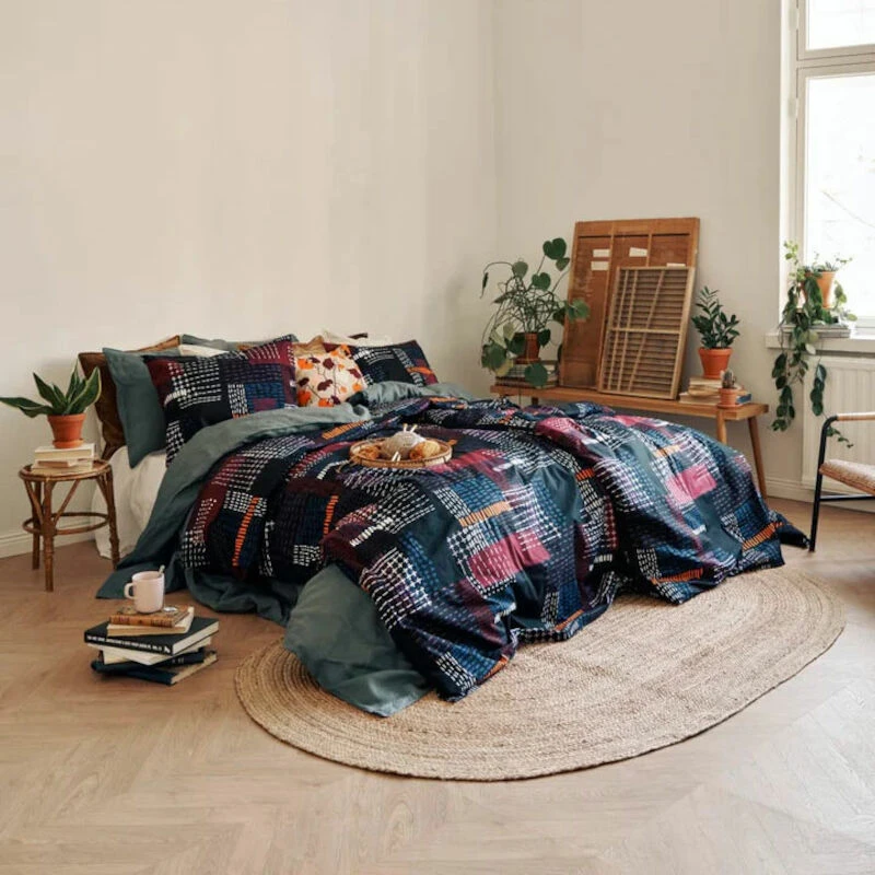 Finlayson Rakastettu Parivuoteen Pussilakanasetti 240x210+50x60 Cm Viini/oranssi - Image 3