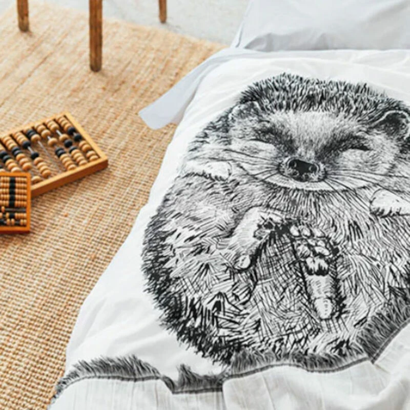 Finlayson Siili Vauvan Pussilakanasetti 85x125+40x60 Cm Musta/valkoinen - Image 2