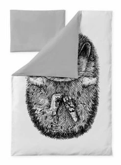 Finlayson Siili Vauvan Pussilakanasetti 85x125+40x60 Cm Musta/valkoinen