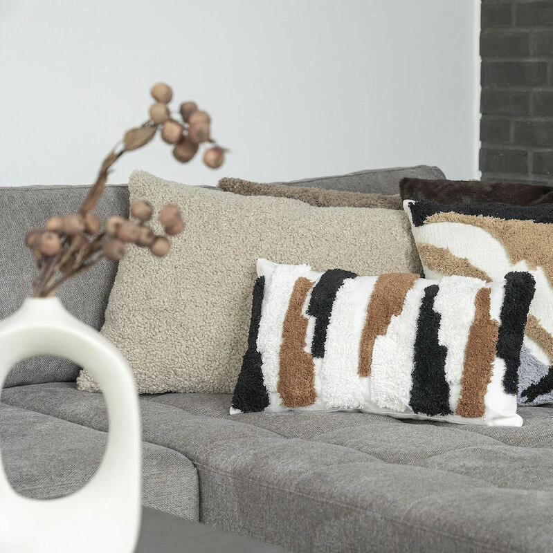 House Nordic Tavira Koristetyyny 45x60 Cm Harmaaruskea - Image 3