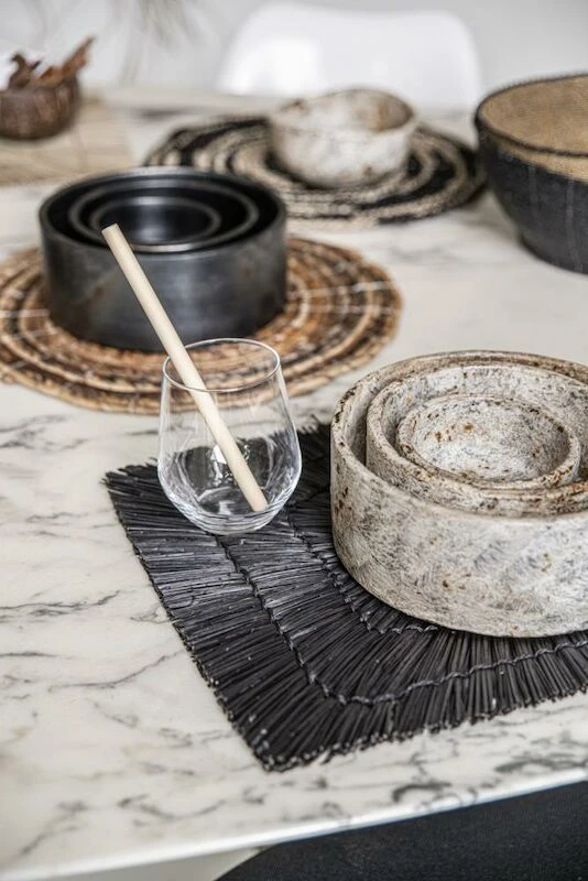 Bazar Bizar Alang Alang Tabletti Suorakulma 40x30 Cm Musta - Image 5