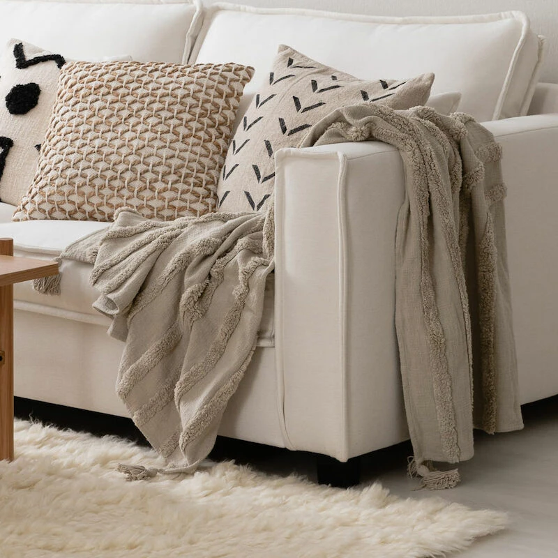 Veke Kaari Torkkupeitto 130x170 Cm Hiekka - Image 6