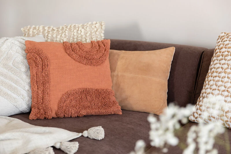 Veke Kaari Tyynynpäällinen 45x45 Cm Karamellin Ruskea - Image 4