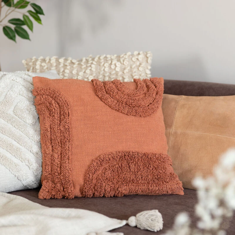 Veke Kaari Tyynynpäällinen 45x45 Cm Karamellin Ruskea