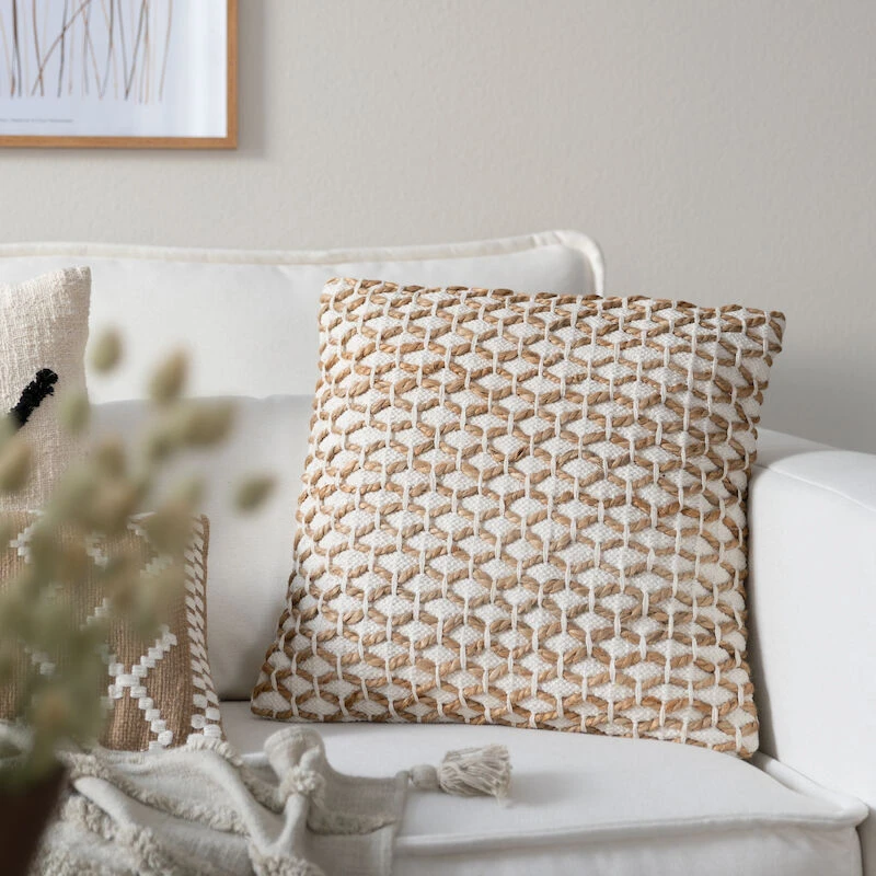 Veke Kuori Koristetyyny 50x50 Cm Luonnonväri/valkoinen - Image 3