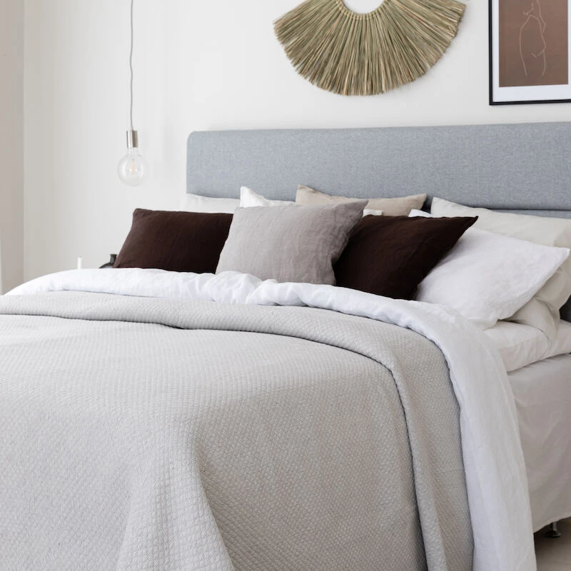 Veke Kupla Päiväpeitto 150x260 Cm Vaaleanharmaa - Image 5