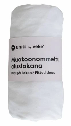 Unia Kuura Junior Muotoonommeltu Aluslakana 70x155+20 Cm Valkoinen