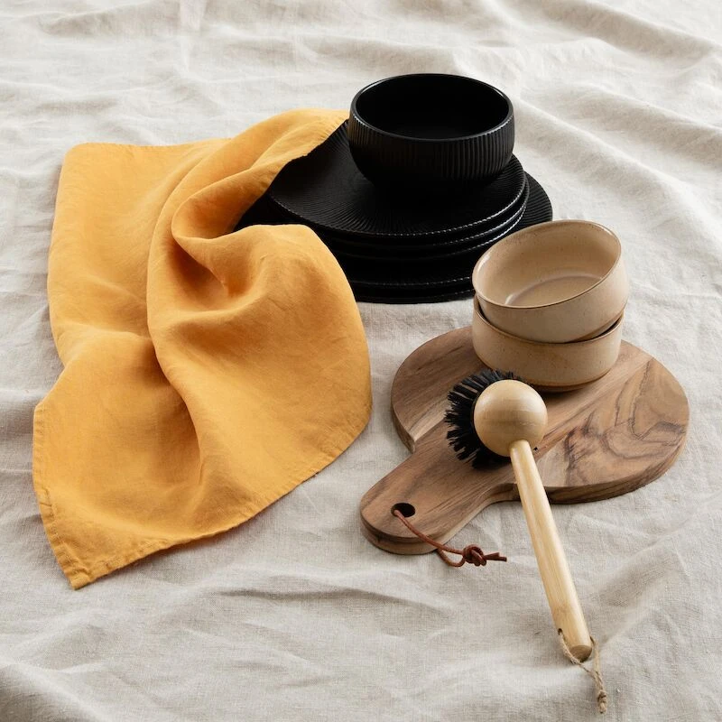 Veke Linnea Pellava Keittiöpyyhe 45x60 Cm Hunaja - Image 2