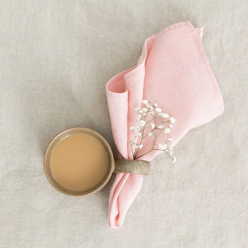 Veke Linnea Pellava Lautasliina 2 Kpl Setti Vaalea Rosa - Image 3