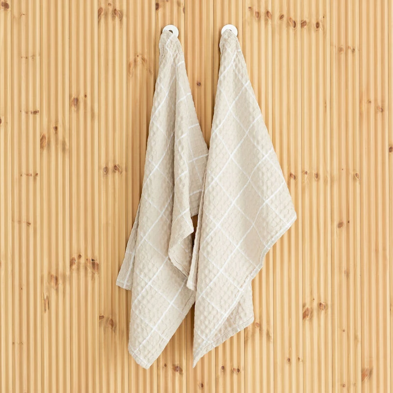 Veke Linni Käsipyyhe 50x70 Cm Hiekka/valkoinen - Image 4