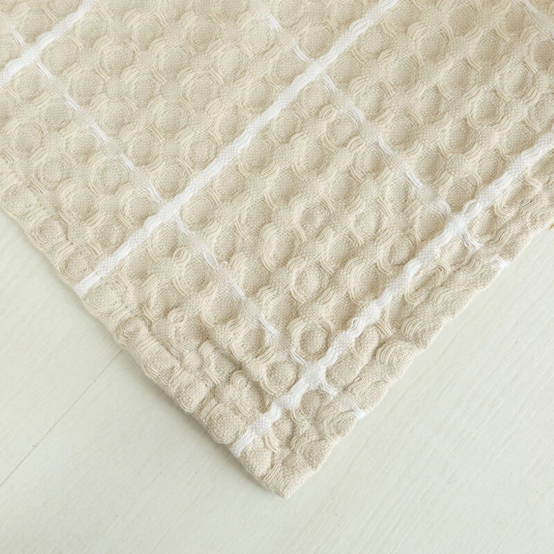 Veke Linni Kylpypyyhe 100x150 Cm Hiekka/valkoinen