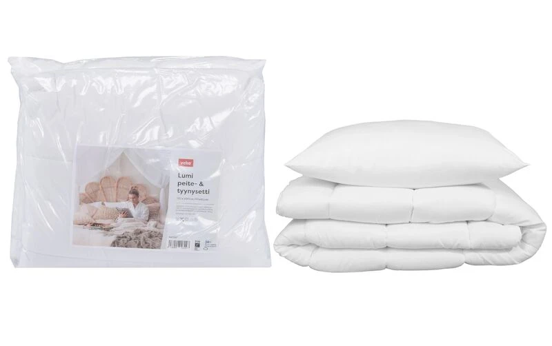 Veke, Univisio Lumi Peitto- Ja Tyynysetti 150x200 Cm Valkoinen - Image 3