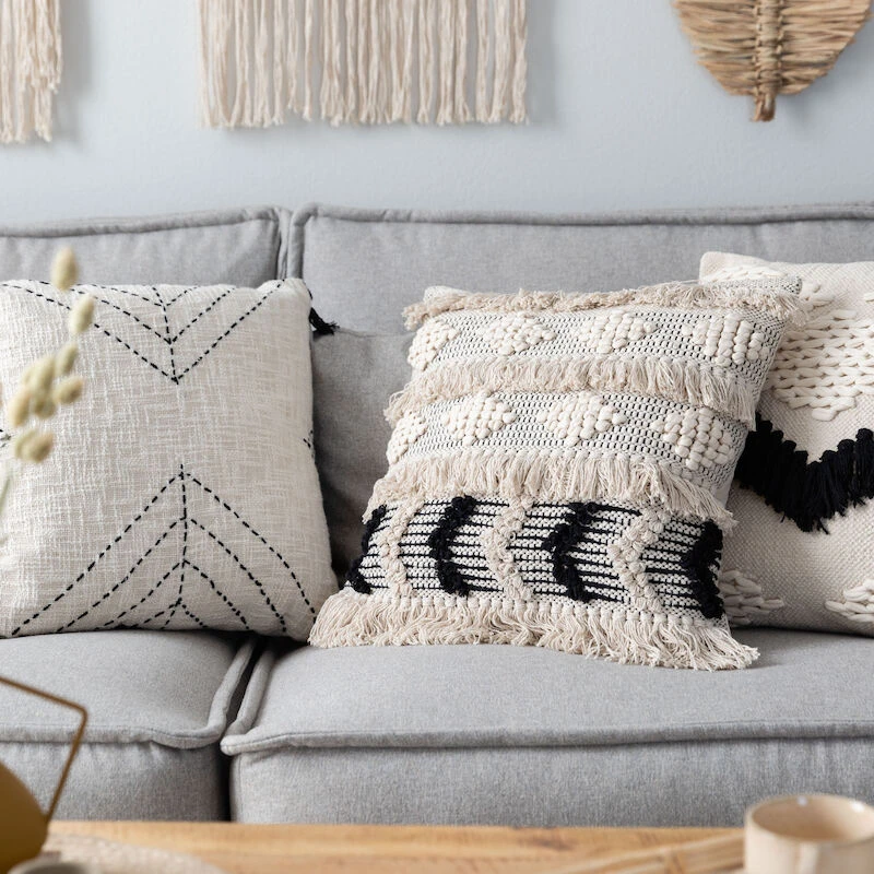 Veke Pato Koristetyyny 50x50 Cm Luonnonväri/musta - Image 2