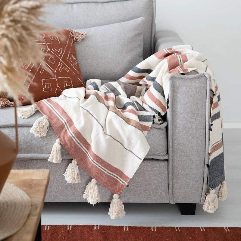 Veke Raita Torkkupeitto 130x170 Cm Värikäs - Image 4