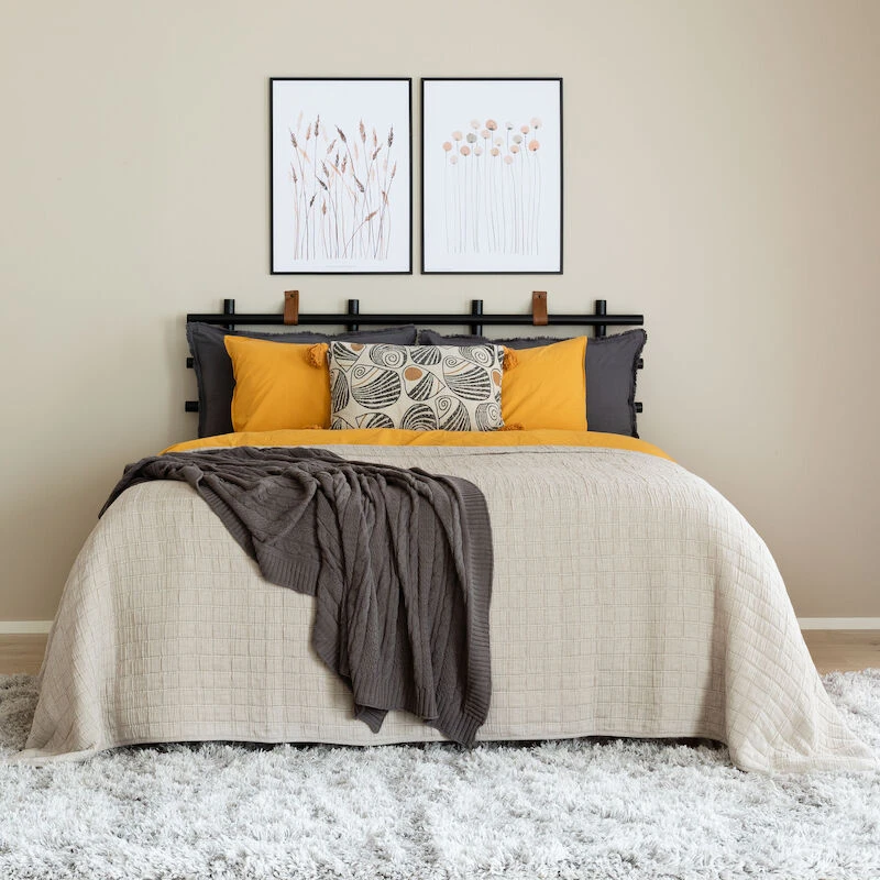 Veke Palmikko Torkkupeitto 130x170 Cm Harmaa - Image 2