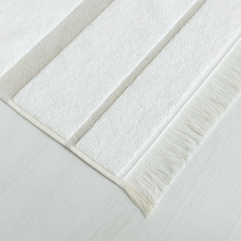 Veke Sade Pellavasekoite Kylpypyyhe 70x140 Cm Luonnonvalkoinen/maitokahvi