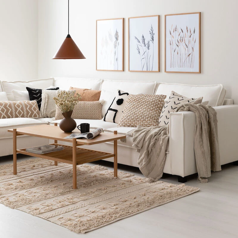 Veke Kuori Koristetyyny 50x50 Cm Luonnonväri/valkoinen