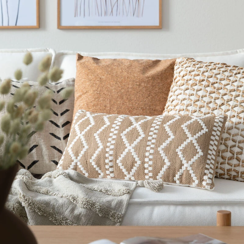 Veke Selja Koristetyyny 30x60 Cm Luonnonväri/valkoinen - Image 4