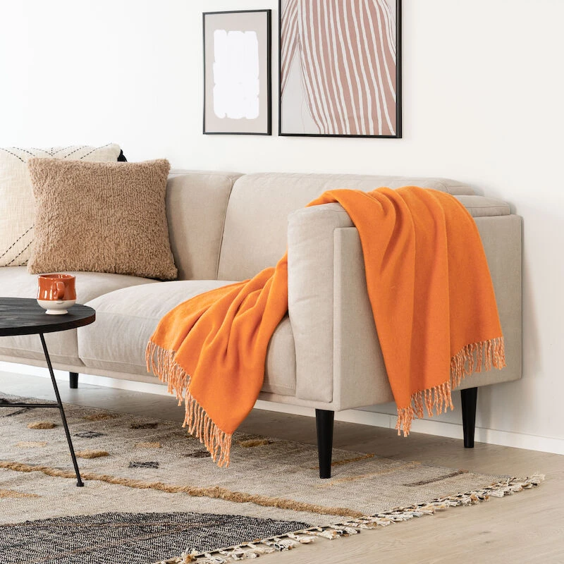 Veke Tilhi Torkkupeitto 130x170 Cm Hiekka/luonnonvalkoinen - Image 3