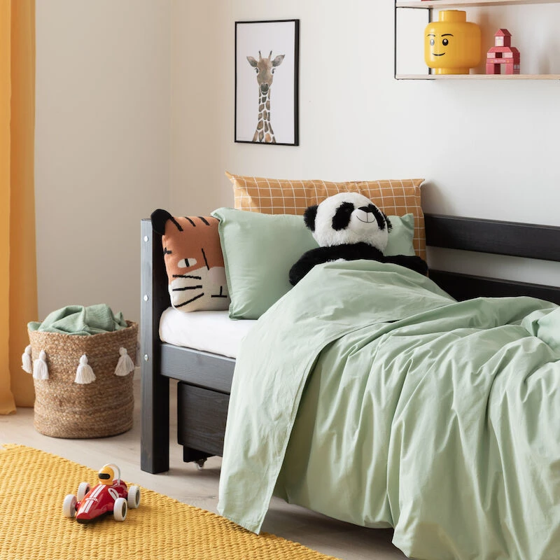 Veke Tuuli Lasten Pussilakanasetti 120x160 Cm + 40x60 Cm Vaaleanvihreä - Image 2