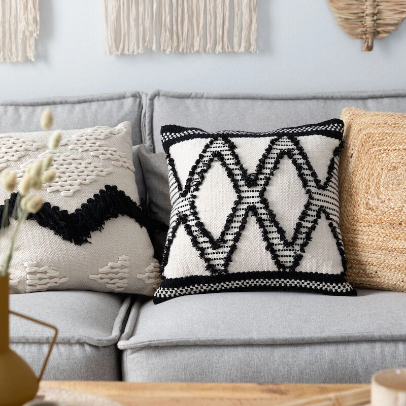 Veke Viive Koristetyyny 50x50 Cm Luonnonväri/musta - Image 5