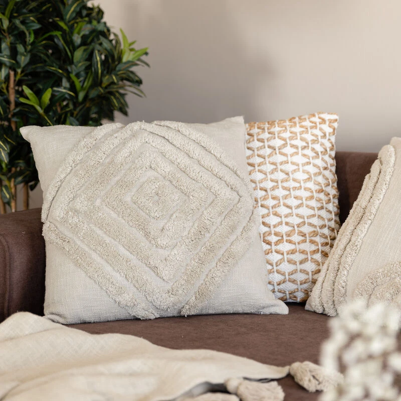 Veke Vilja Koristetyyny 50x50 Cm Hiekka - Image 2